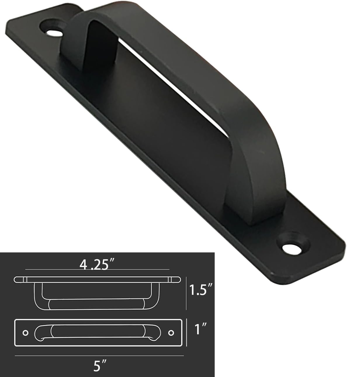 20 Pzas Tiradores Aluminio 4 1/4pulg Negro Mate