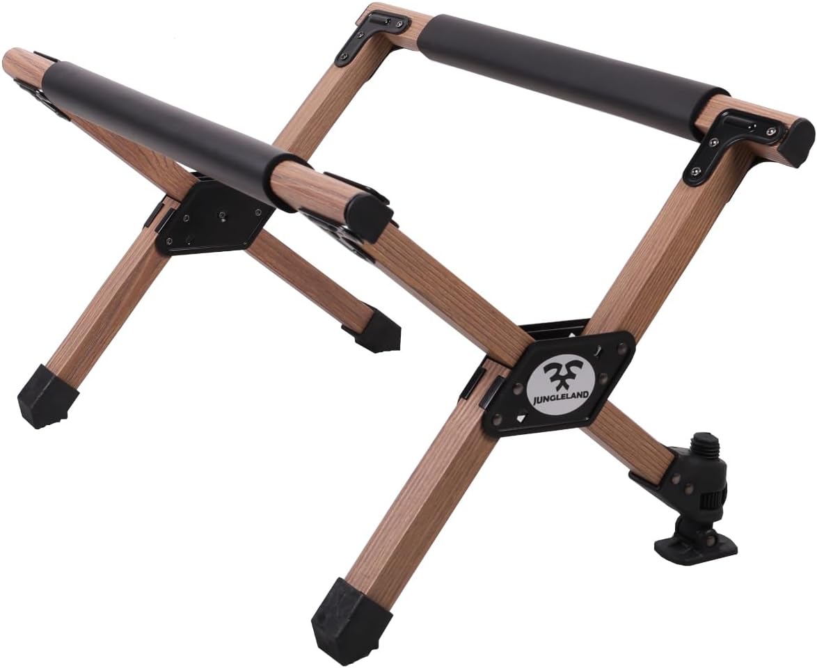 Soporte enfriador plegable aluminio madera nogal ajustable
