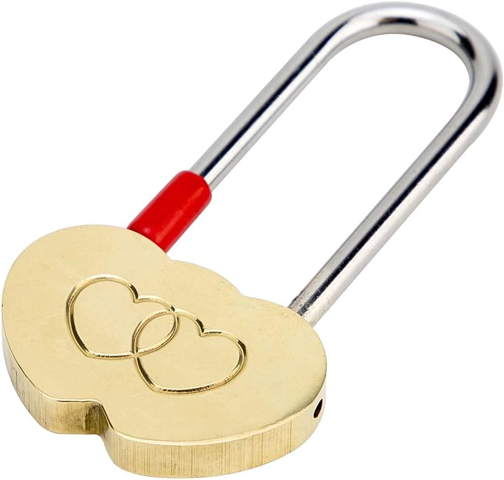 Candado sin llave doble corazón 3.5x1.969pulg amor eterno