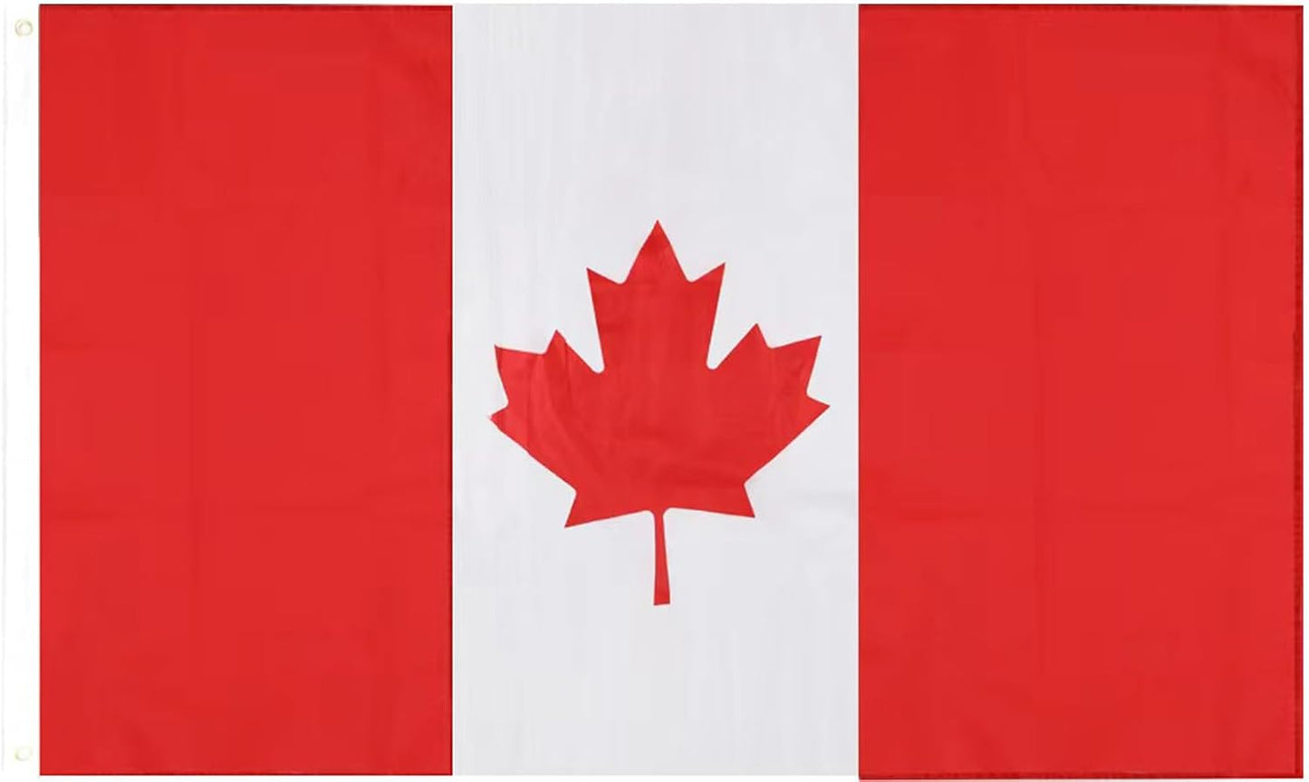 Bandera Canadá 3x5ft poliéster exterior con ojales latón