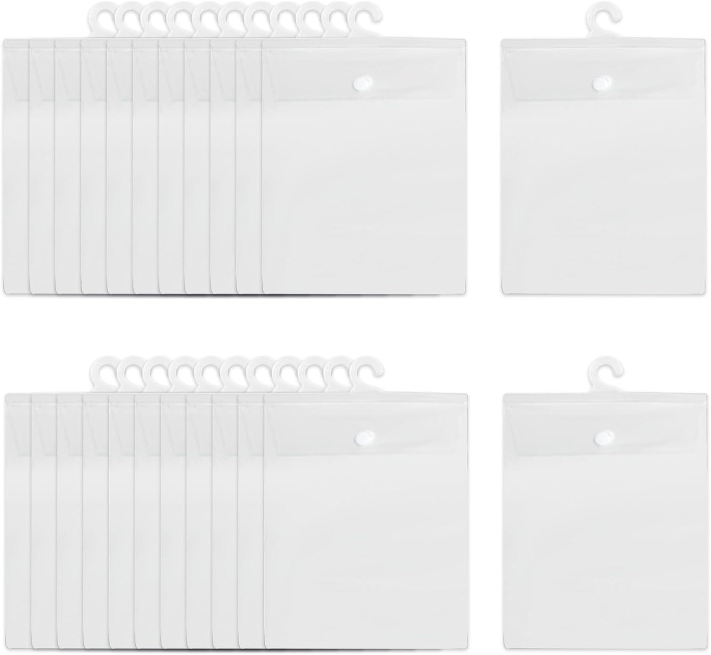 24 Bolsas Transparentes para Colgar 12.6x10pulg