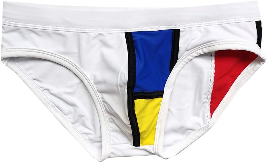 Bañador talle bajo hombre bloque color Mondrian