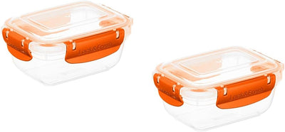 Recipientes plástico alimento tapa hermética 13oz sin BPA