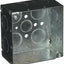 Caja eléctrica cuadrada 2-1/8pulg soldada 8 knockouts 3/4pulg