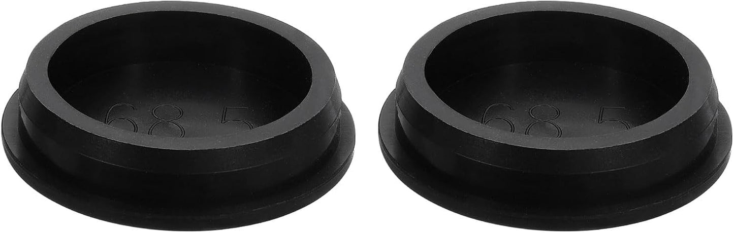 Tapón goma impermeable 2.68pulg 2 agujeros negros