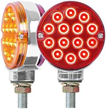 Luz LED doble cara 3" ámbar/rojo 14/lado pack 2