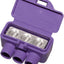 Conector cable aluminio 3 puertos pack 10 morado