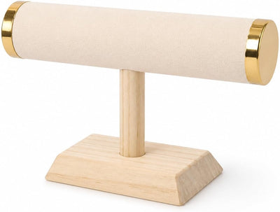 Soporte joyería barra T 9" base metal dorado