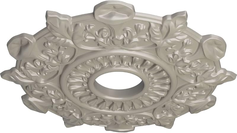 Medallón techo Preston 17.5x4x1" color blanco perla