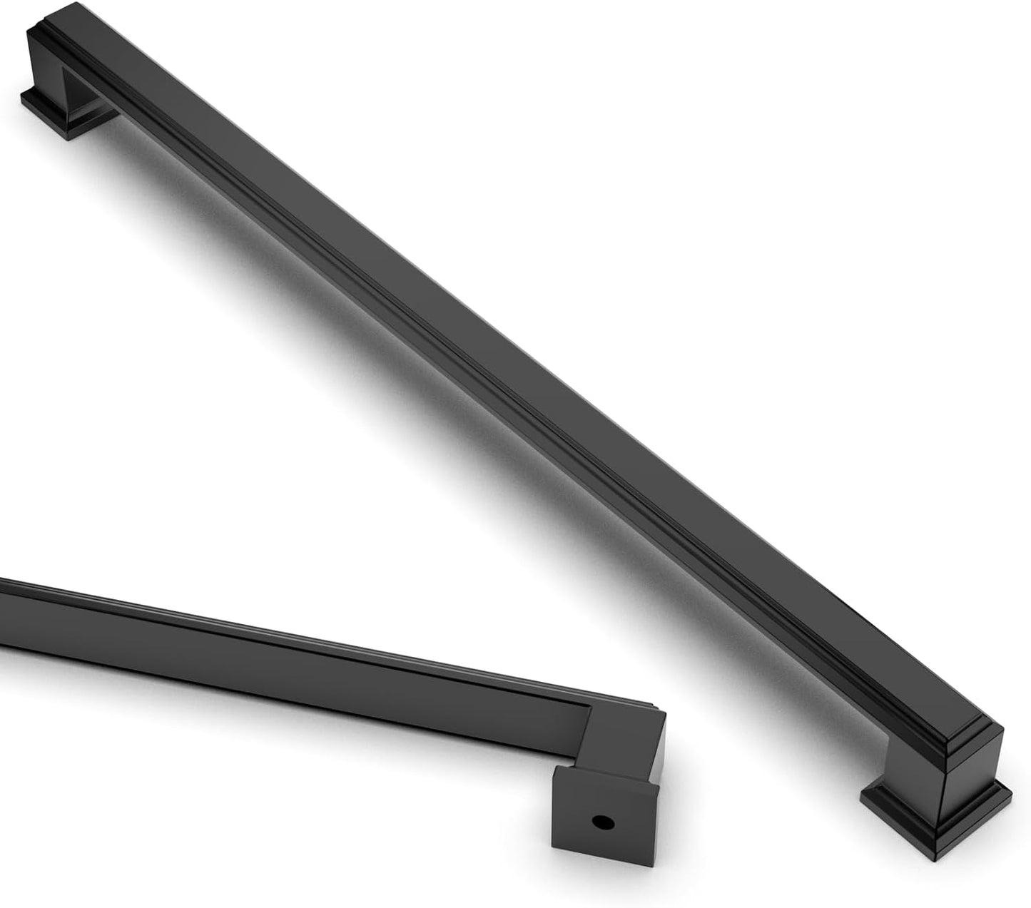 10 Tiradores Gabinete Negro Mate 10pulg para Cocina
