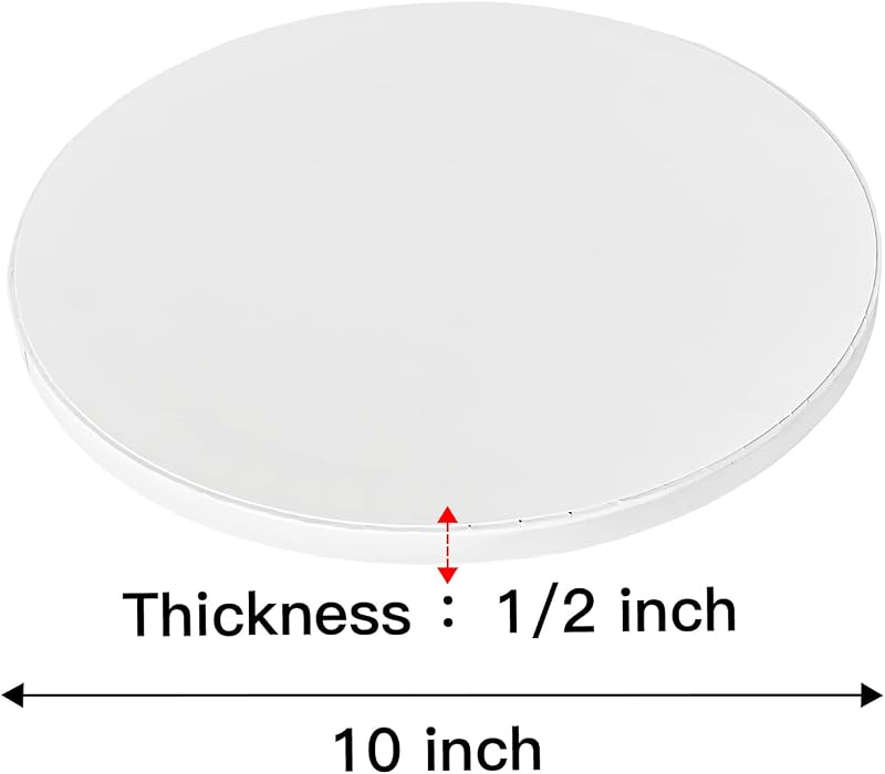 6 Pzas Tablas Redondas 10pulg para Tartas Base Circular Profesional