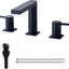 Grifo baño negro mate 8pulg dos asas 3 agujeros