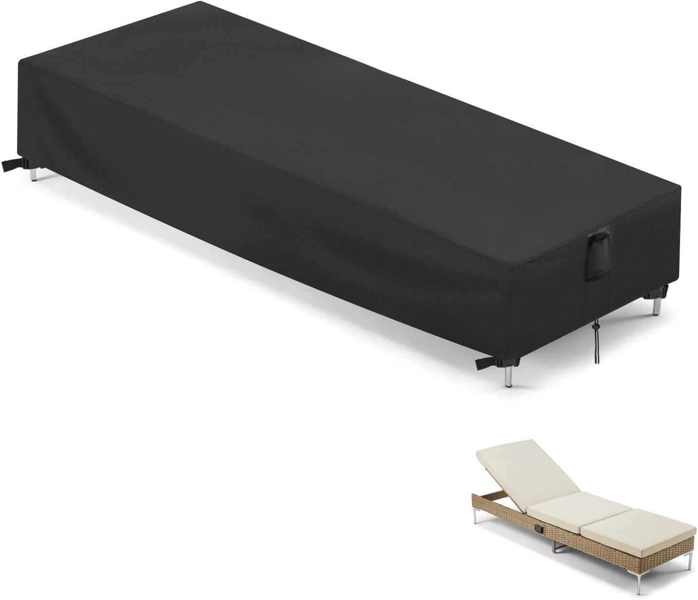 Funda tumbona patio impermeable 76x27x13pulg
