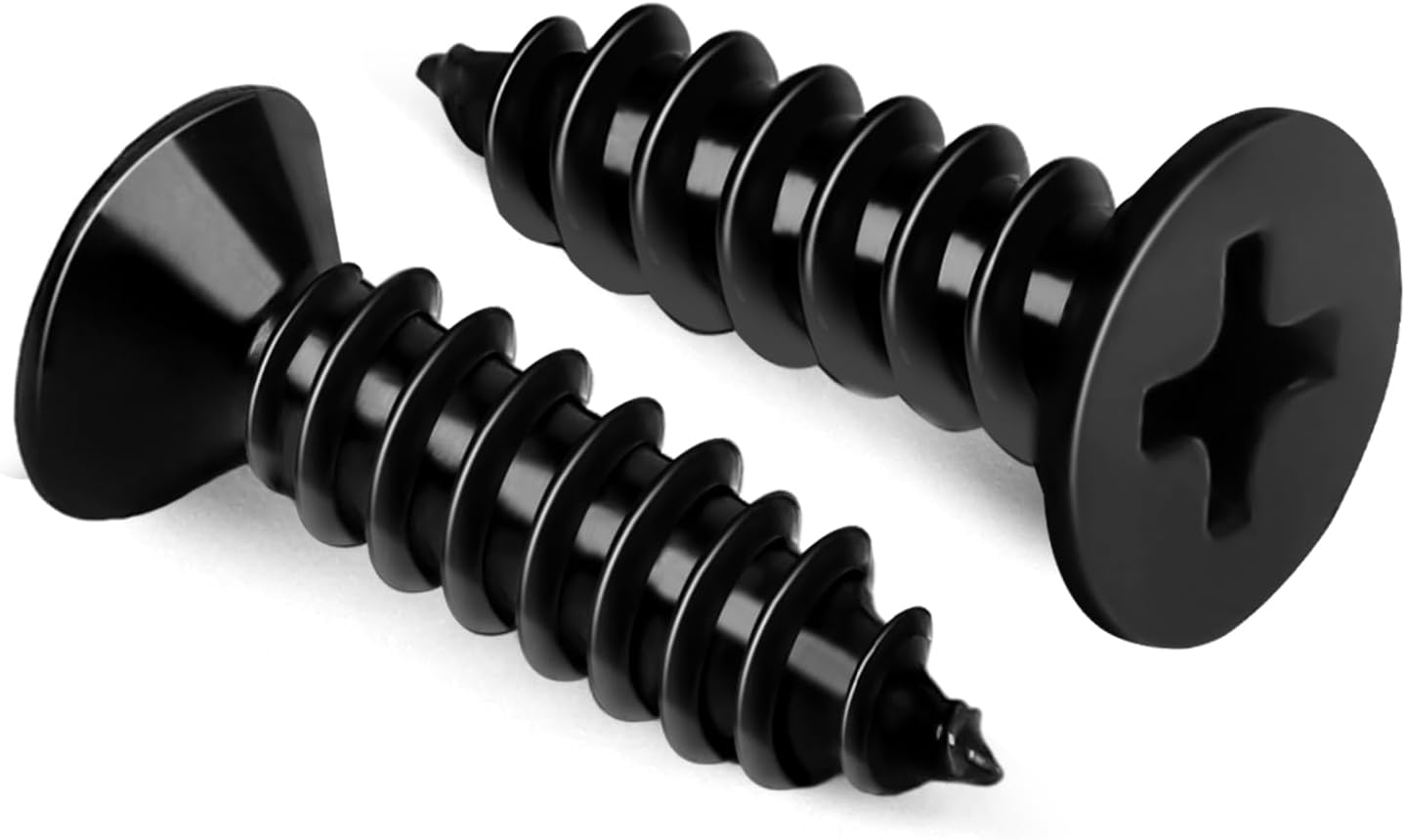 Tornillo plana madera acero inox 18-8 negro 100uds