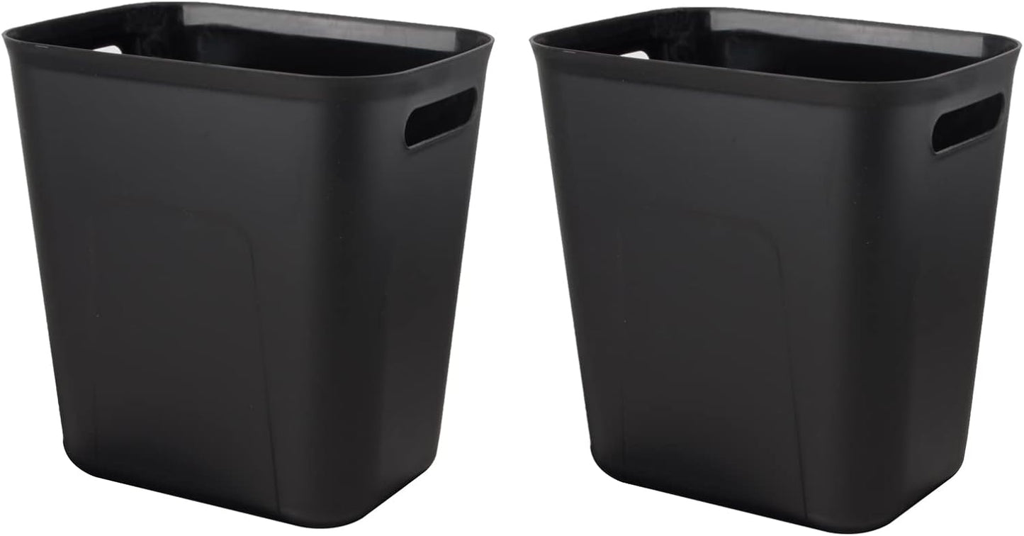 Cubo basura plástico 3.5gal paquete 2 negro