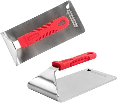 Prensa carne acero inox 8.5x4.3pulg mango silicona