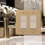 Placa pared 2 basculantes metal fundido bronce cepillado