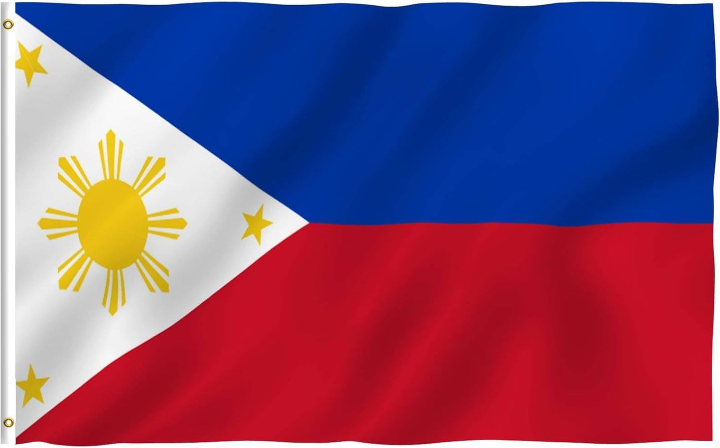 Bandera Filipinas 3x5ft poliéster cabecera lona doble costura