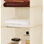 Organiz. colgante armario 6 niveles tela con ganchos beige