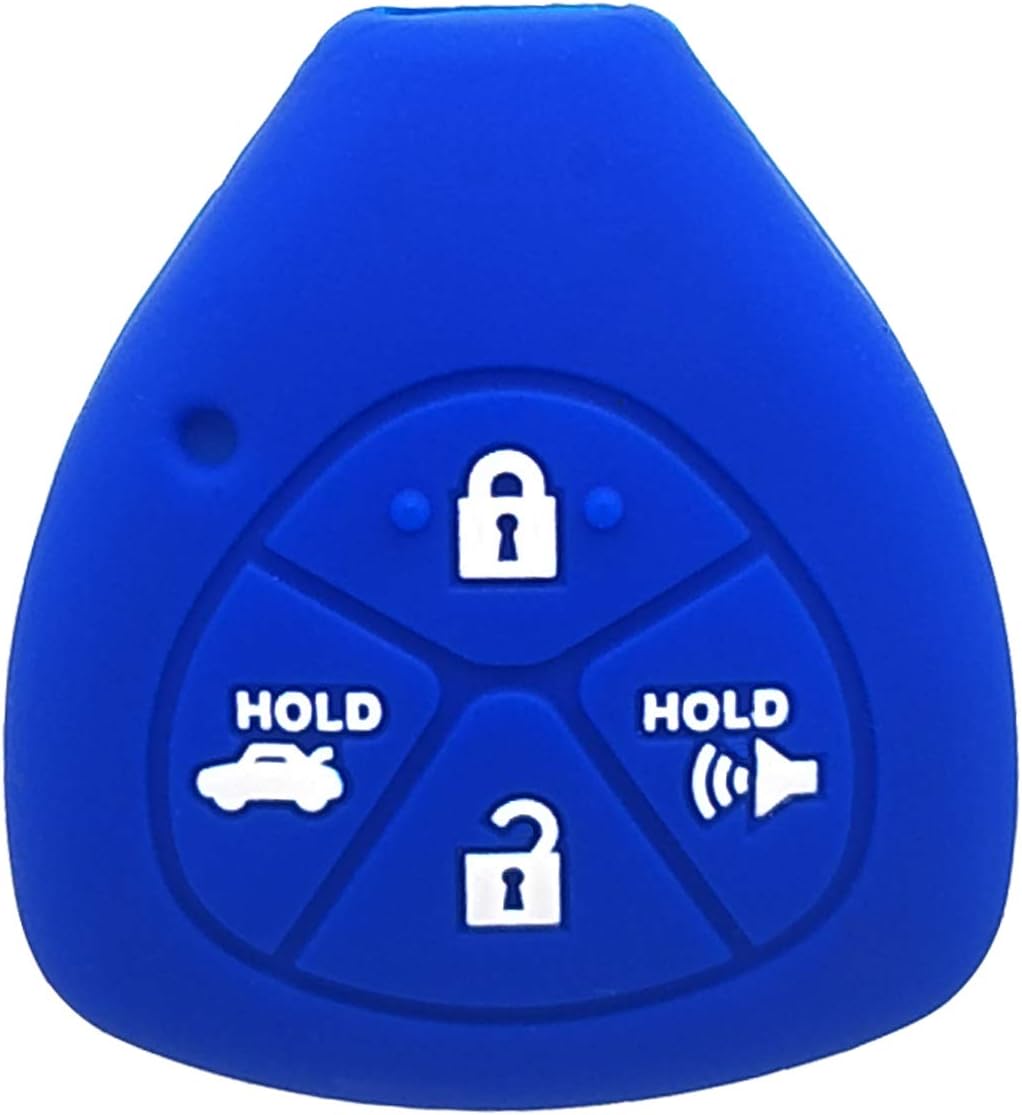 2 Pzas Funda llave sin llave Toyota 4 botones negro azul
