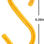 6 Ganchos ABS 8.26" Amarillo para cocina armario baño jardín