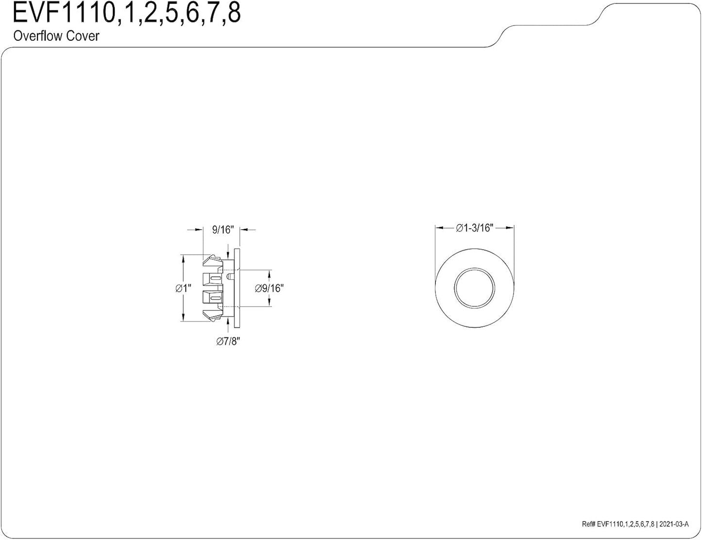 Anillo cubierta orificio fregadero 1-3/16pulg latón cepillado