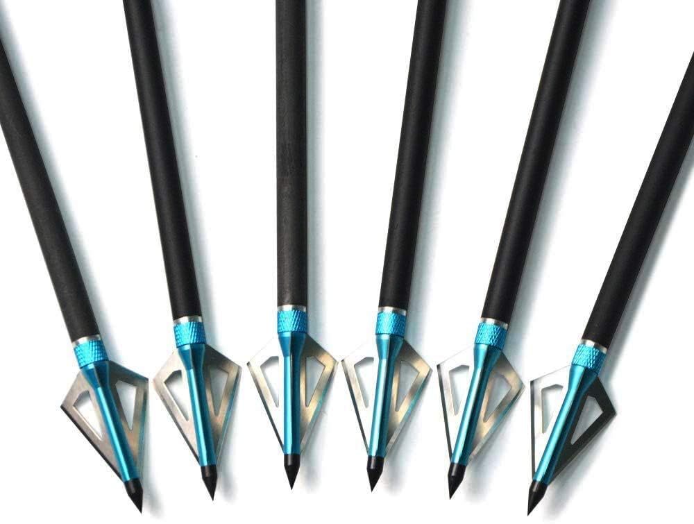 12 Flechas carbono arco compuesto 16-22" fijas