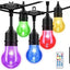 Tira luces RGB 48ft exteriores control remoto bombillas E26