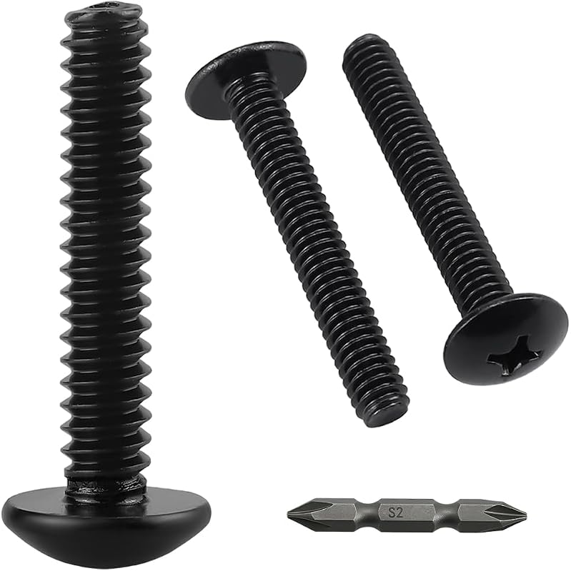 Tornillos braguero negro 6-32 x 1-1/4 paq 100