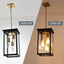 Lámpara colgante exterior 3 luces grande pantalla vidrio