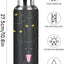 Botella agua acero inox 20oz con tapa pajilla para viaje