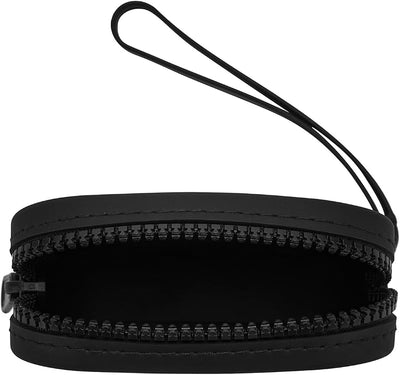 Bolsa maquillaje silicona portátil con cremallera negro