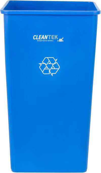 Bote basura plástico azul 50gal 1 cesta cuadrada comercio