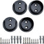 Set soportes barra armario acero inox negro 2 pares