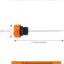 Varilla temperatura aceite comp Harley Touring 17-25 Naranja