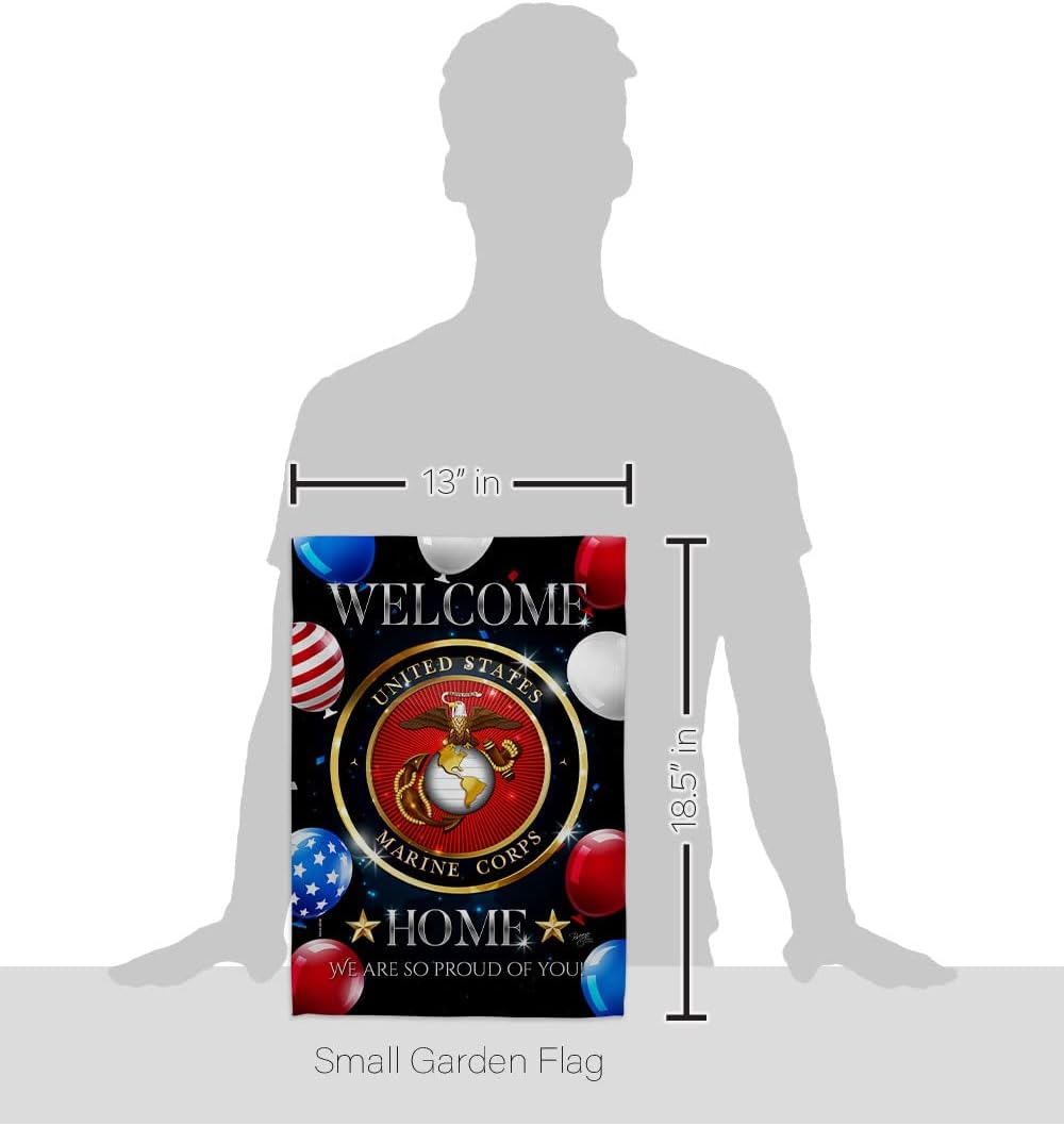 Bandera USMC Semper Fi 13x18.5" Cartel Casa