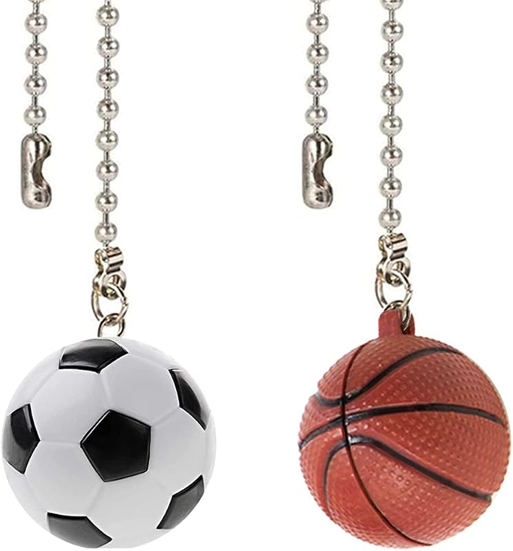 Tiradores ventilador cadena 12pulg adornos fútbol baloncesto