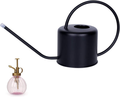 Regadera acero inox cuello largo para suculentas y jardín 40oz