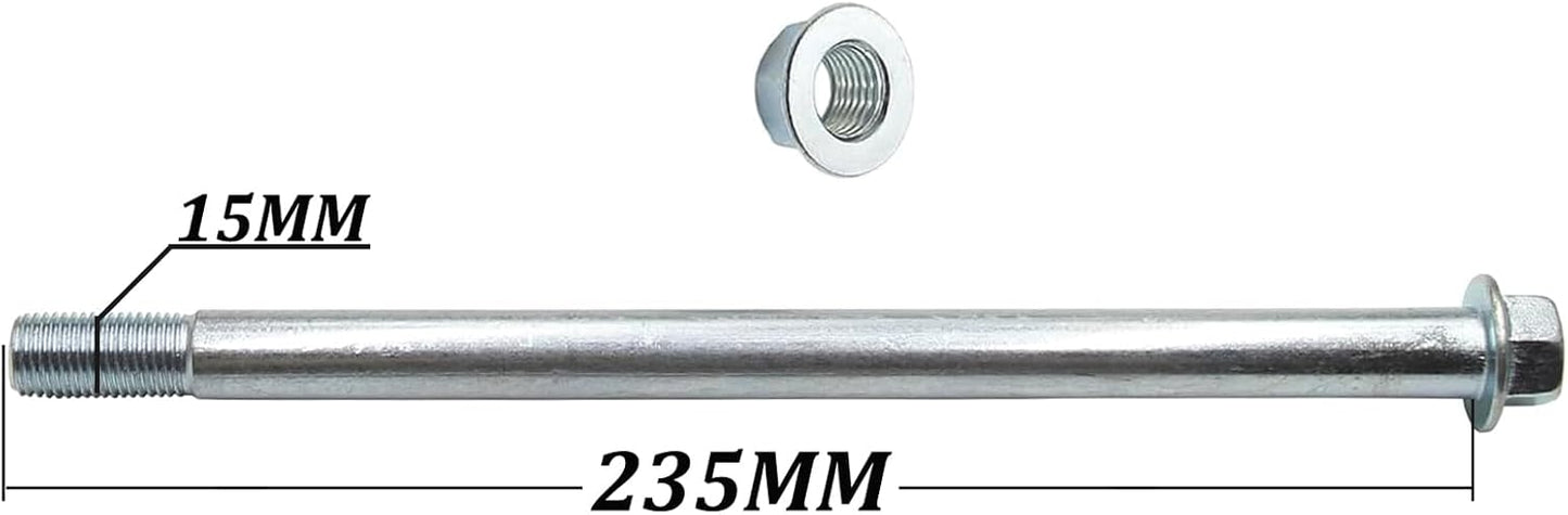 Perno eje rueda bicicleta 15mm brazo oscilante
