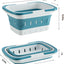 Cesta plegable plástico baño cocina dormitorio gris