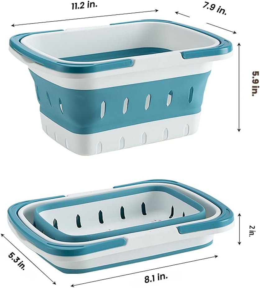 Cesta plegable plástico baño cocina dormitorio gris