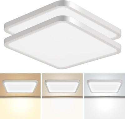 2 Lámparas LED Techo 16pulg Ultra Delgado 3 Colores