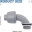 Conector hermético 3/4pulg flexible PVC 90grados UL 24pzas
