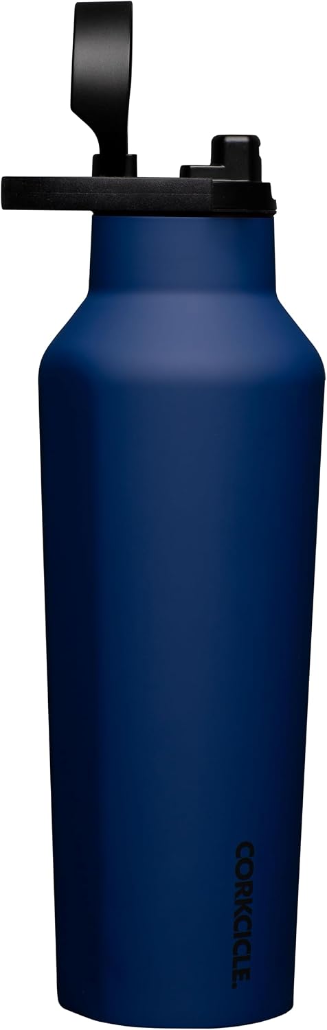 Botella agua acero inox aislada 20oz sin BPA azul