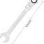 Llave trinquete cabeza flexible 0.315pulg 72 dientes 12 puntos