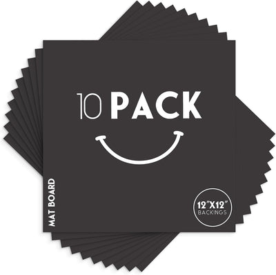 10 Alfombrillas Negras 12x12pulg Tablero 4 Capas