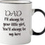 Taza café con texto «you will always be my hero» regalo papá