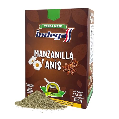 Yerba mate manzanilla y anís 500 g té de hierbas paraguayas