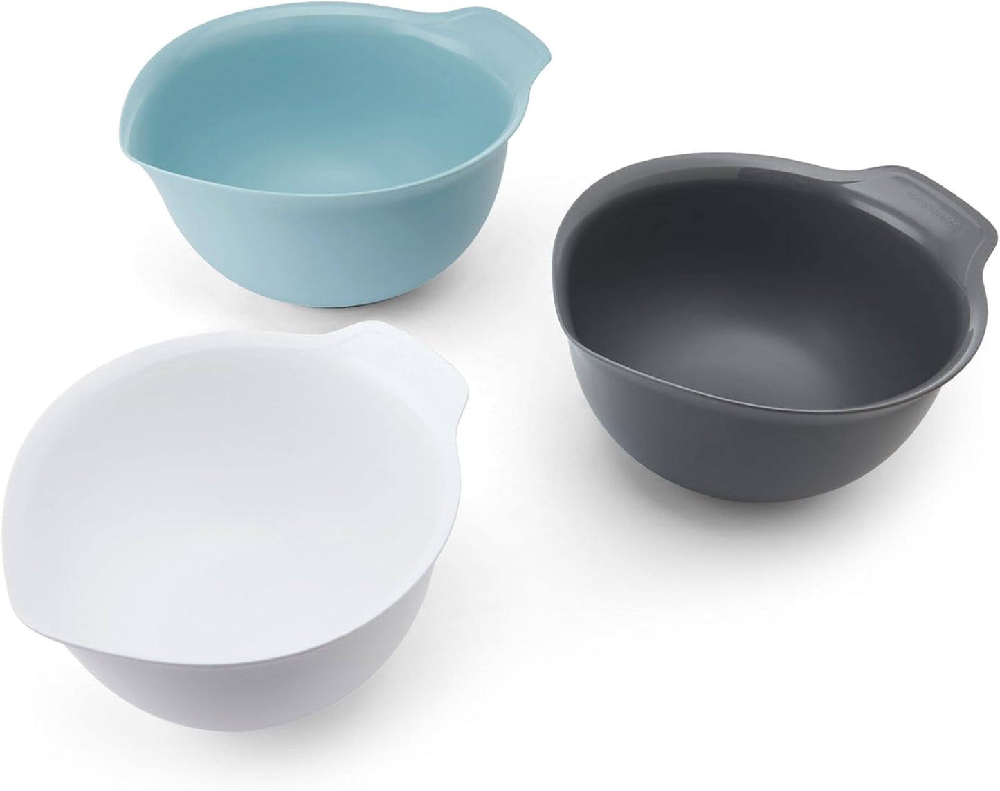 Set 3 Cuencos Plástico para Mezclar 2.5-4.5qt Multicolor
