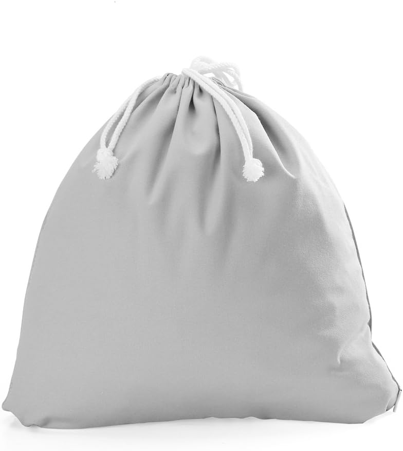 Bolsa lavandería viaje 100% algodón 2 Uds Gris claro